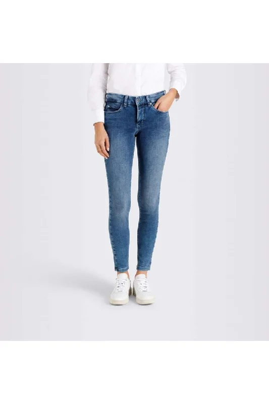 Mac Jeans Dream Skinny Authentic 5457-90-356L | D432 Authentic Summer Blue | Clearance Final Sale Trendy Patchwork Denim Jeans