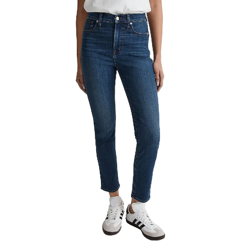 Madewell Womens Stovepipe Narrow Leg Dark Wash Ankle Jeans Casual Loose Fit Jeans