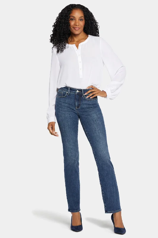Marilyn Straight Jeans - Marcel Comfortable Zip-Fly Denim Jeans