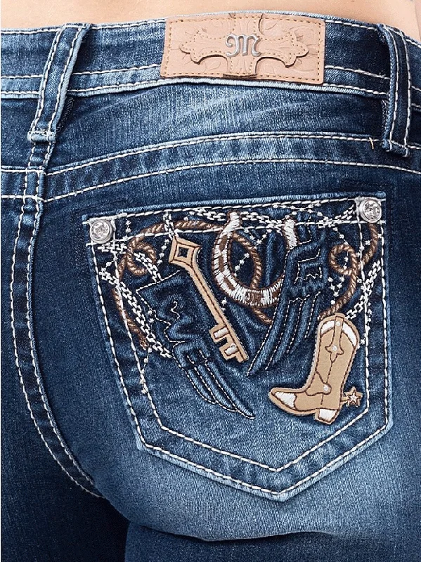 Miss Me M3937B Womens Mid-Rise Bootcut Jeans Dark Blue Comfortable Stretch Fit Jeans Miss Me M3937B Womens Mid-Rise Bootcut Jeans Dark Blue Comfortable Stretch Fit Jeans