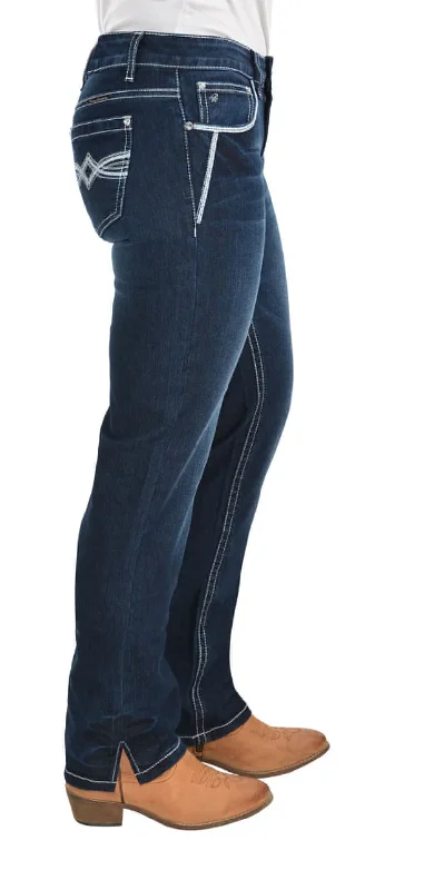 PCP2212382 Pure Western Women's Nancy Straight Leg Jean 34' Cozy Wide-Legged Jeans