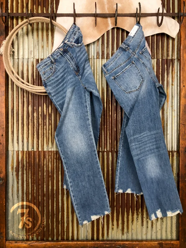 The Cayson High Rise 90's Crop Jean Comfortable Mid-Rise Jeans