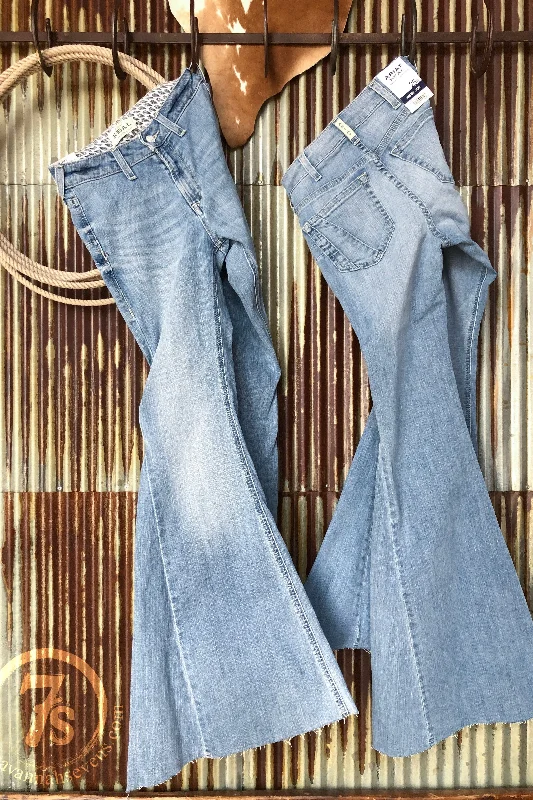 The Latexo High Rise Flare Jean (Final Sale) Fashionable Cropped Denim Jeans