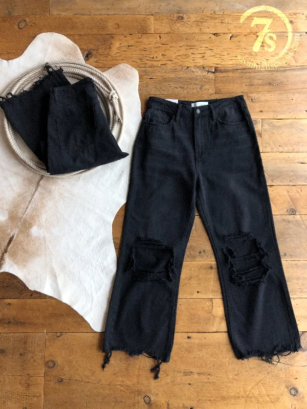 The Trego High Rise 90's Vintage Crop Jean Trendy Classic Fit Jeans