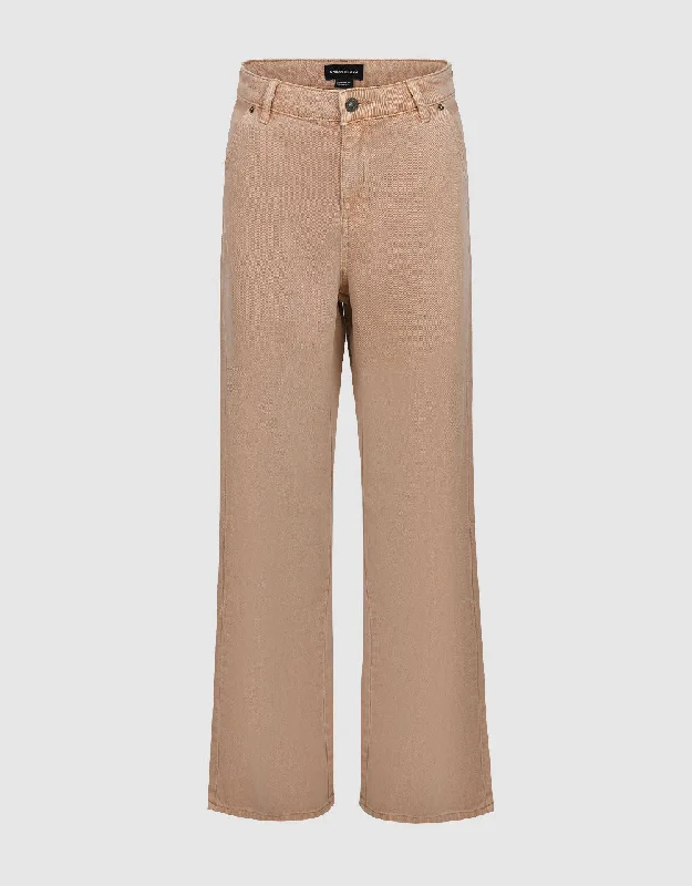 Wide-Leg Jeans Casual Bootcut Ripped Jeans