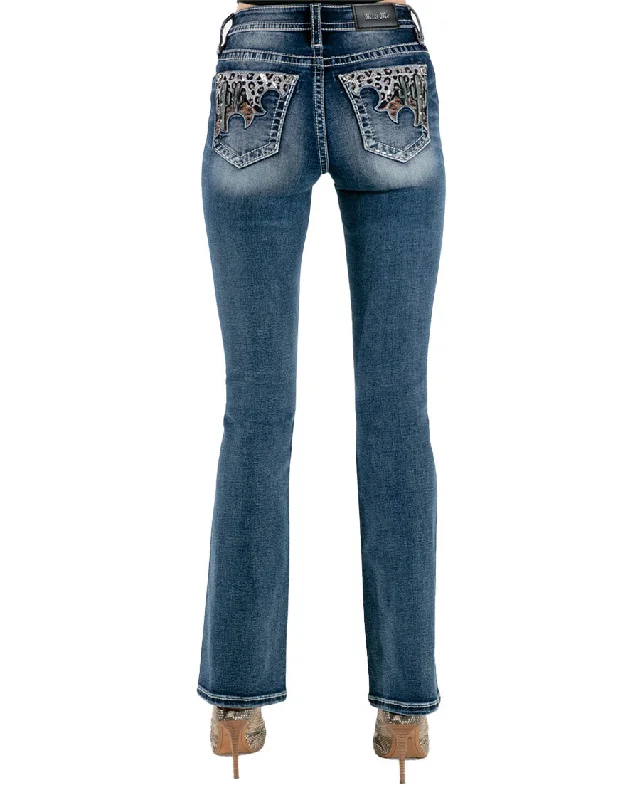 Women's Desert Bliss Bootcut Jeans Comfortable Drawstring Waist Jeans