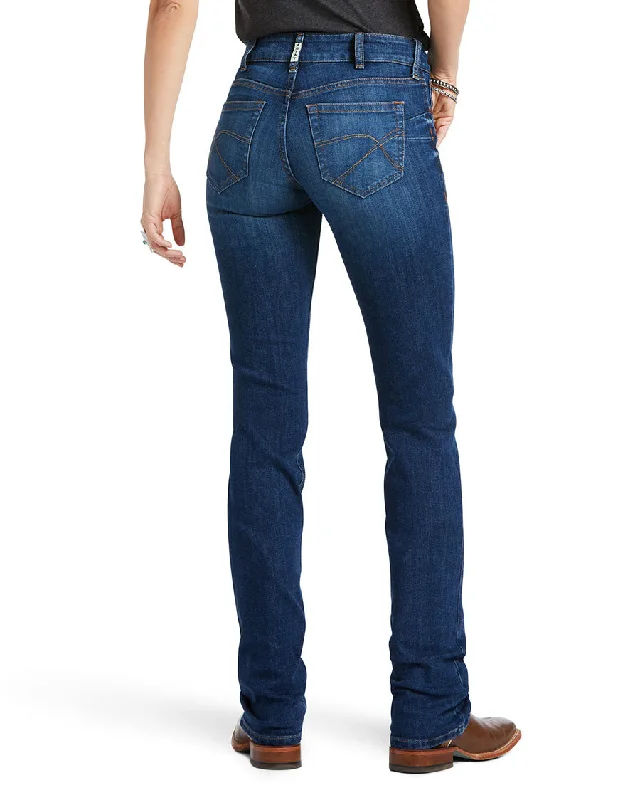 Women's R.E.A.L. Mid Rise Candace Straight Jeans Stylish High-Waist Skinny Denim