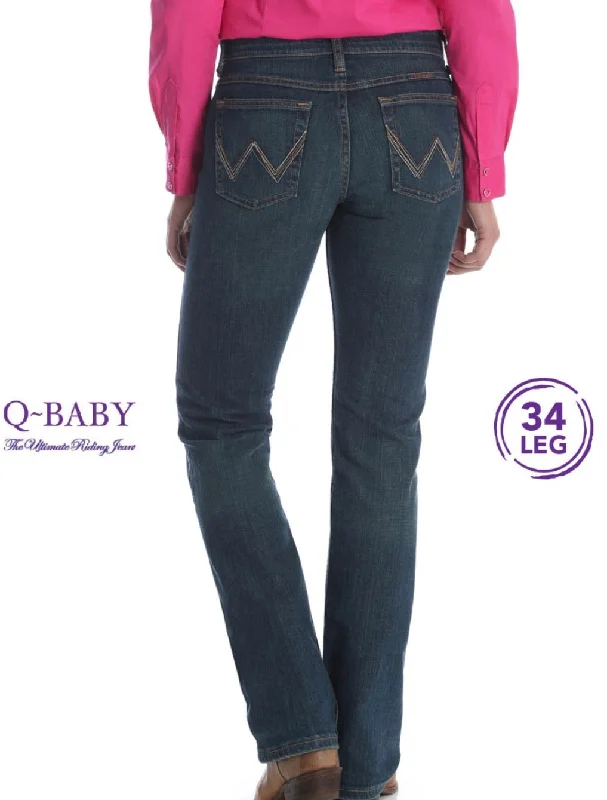 WRQ20TB Wrangler Women’s Q Baby Jean 34’ leg Stylish High-Waisted Denim