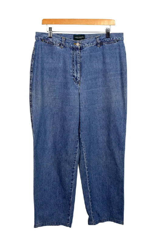 Ralph Lauren Brand Jeans Trendy Wide-Leg High-Waist Denim