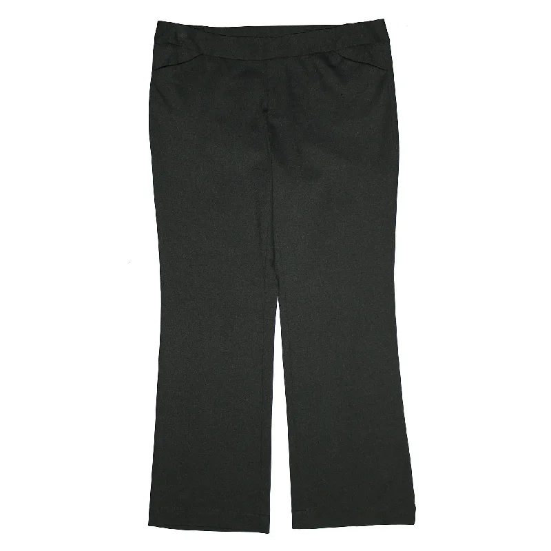 JM Collection Black Wide Leg Pull On Pants Classic Bootcut Trousers