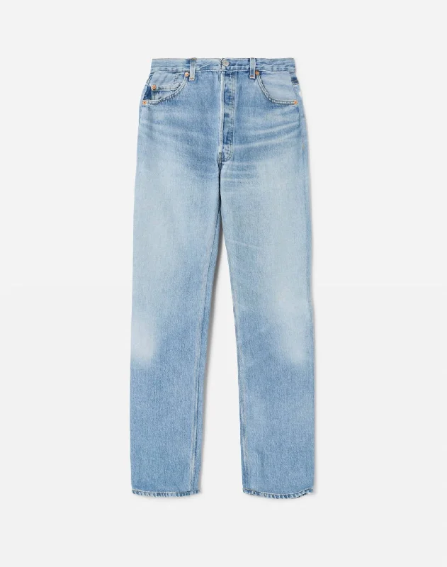 70S Straight Leg Jean In Blue Trendy Skinny Fit Jeans