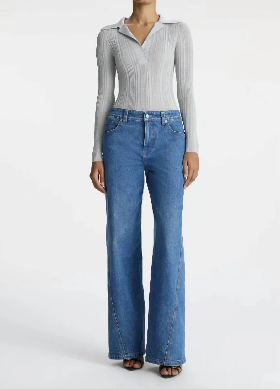 Abbott Jean In Blue Comfortable Dark Wash Jeans