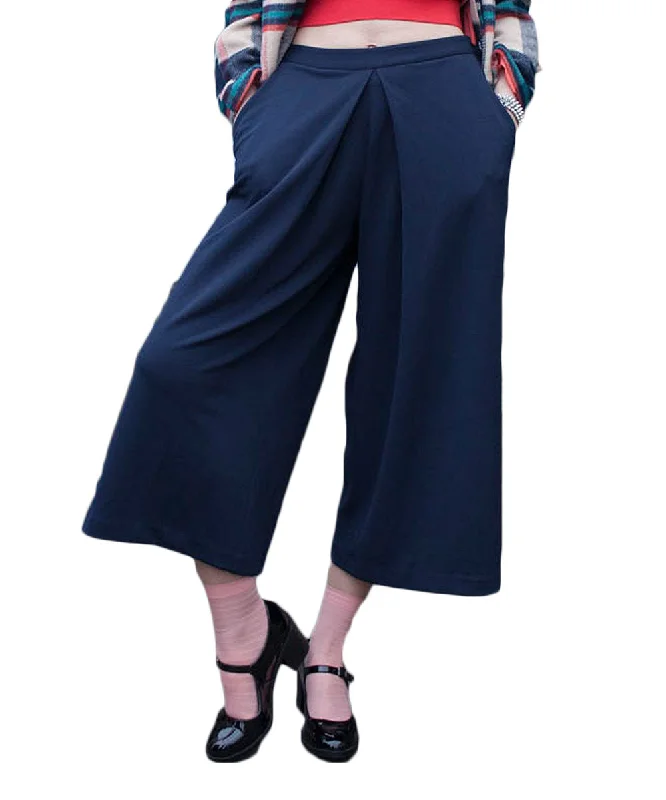 ALICE'S PIG Women's Blue Kaya's Kimono Pants AP079 US 4 NWT Elegant Wool Trousers