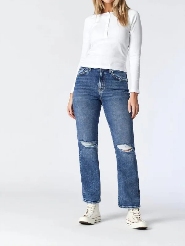 Barcelona Jeans In Blue Comfortable Flare Leg Jeans