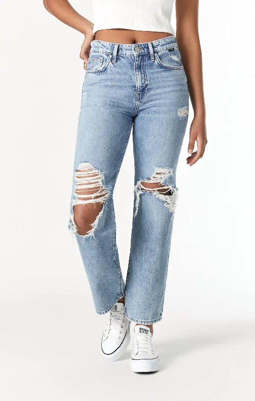 Barcelona Wide Leg Jeans In Denim Trendy Vintage Denim Jeans