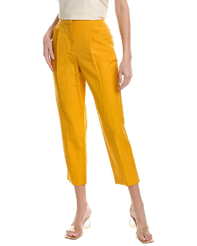 Lafayette 148 New York Franklin Silk & Linen-Blend Pant High-Waist Jogger Pants