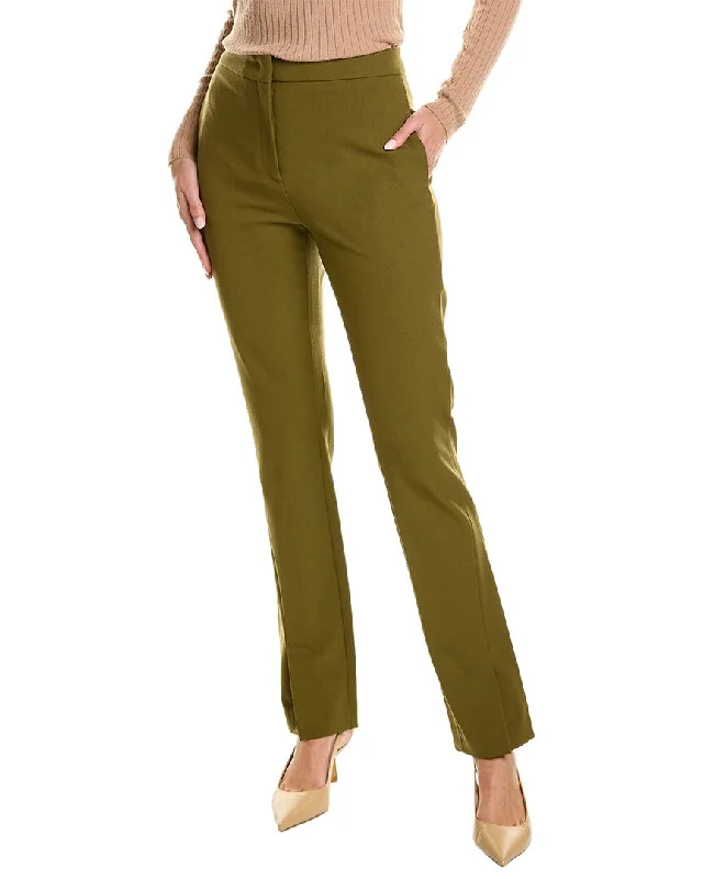 Piazza Sempione Wool-Blend Pant Stylish Paperbag Waist Pants