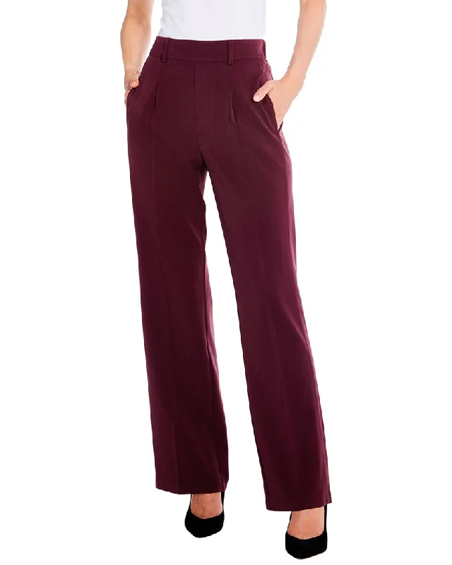 Nic+Zoe The Avenue Wide Leg Pleated Pant Slim-Fit Khaki Pants