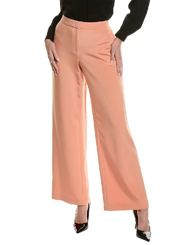 Lafayette 148 New York Sullivan Silk-Blend Pant Elegant High-Waist Pants