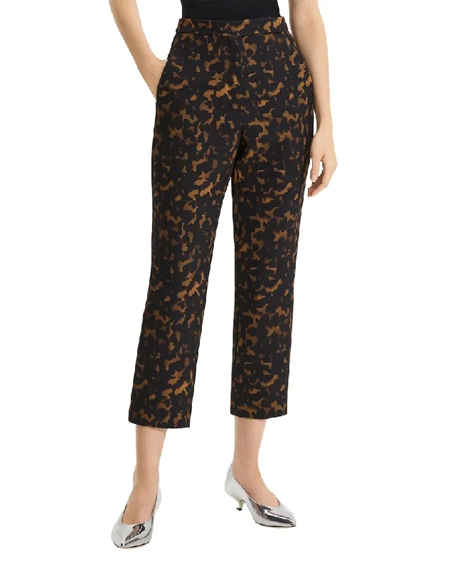 Theory High-Waist Slim Crop Pant Formal Slim Pants