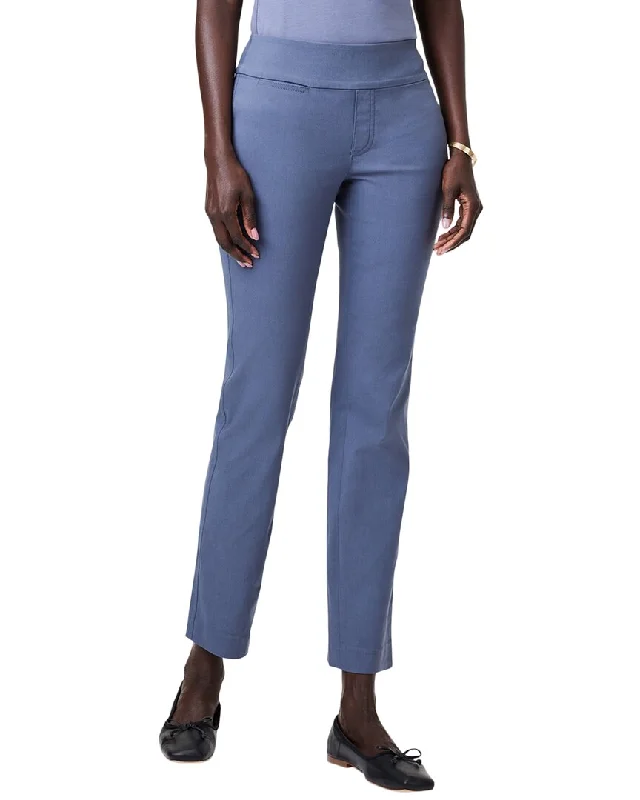 Nic+Zoe Wonderstretch Pocket Straight Leg Pant Stylish Elastic Waist Pants
