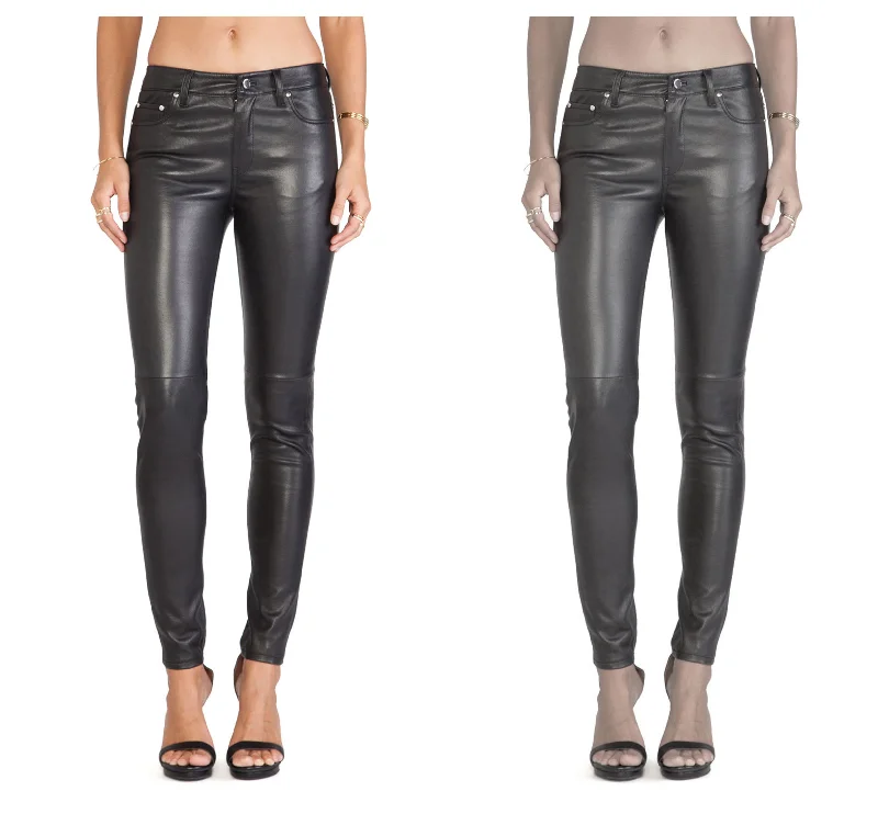 BLK DNM Women's Leather Pant 22 #WJL4401 $995 NWT Soft Stretch Leggings