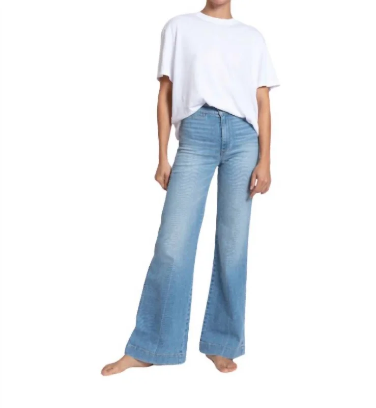 Brighton Wide Leg Jean In Keel Over Cozy Tencel Blend Denim Jeans