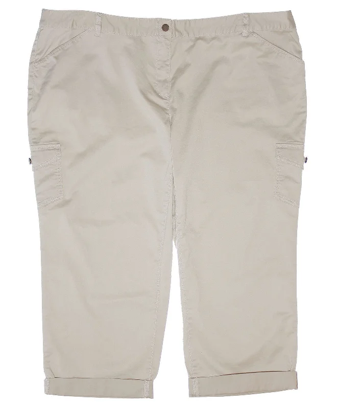 Charter Club Beige Modern Fit Cropped Ankle Pants Classic Pleated Pants