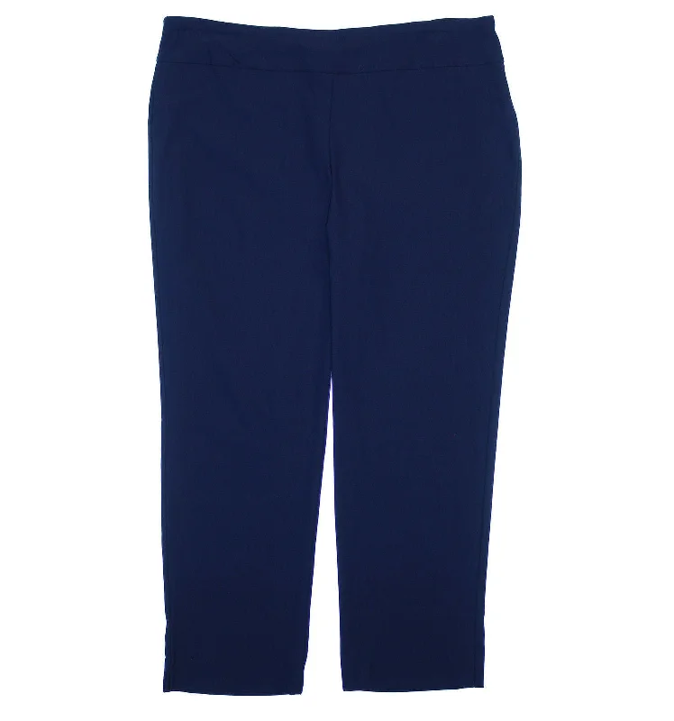 Charter Club Blue Tummy Slimming Pull On Ankle Pants Cozy Knit Pants