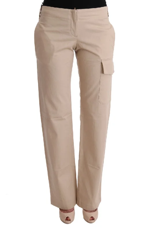 Ermanno Scervino Chic Beige Cropped Pants - Regular Fit Elegance Classic Cropped Pants