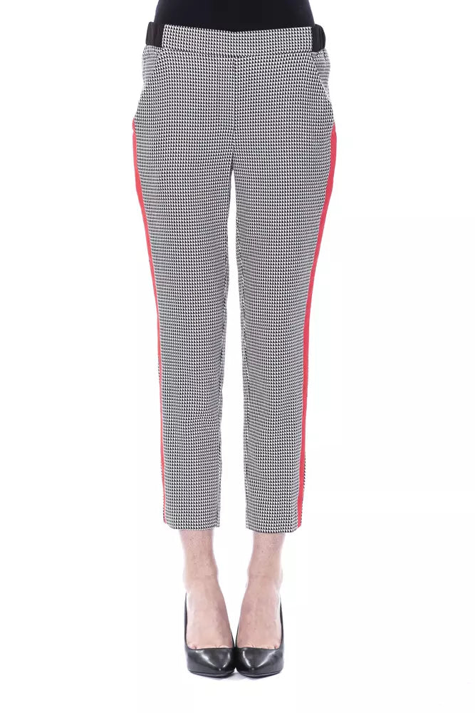 BYBLOS Black Viscose Women Pants Cozy Knit Pants