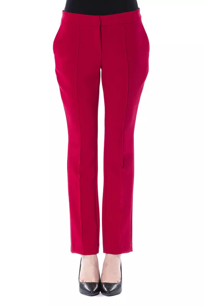 BYBLOS "Fuchsia Polyester Women Pant" Relaxed Lounge Trousers