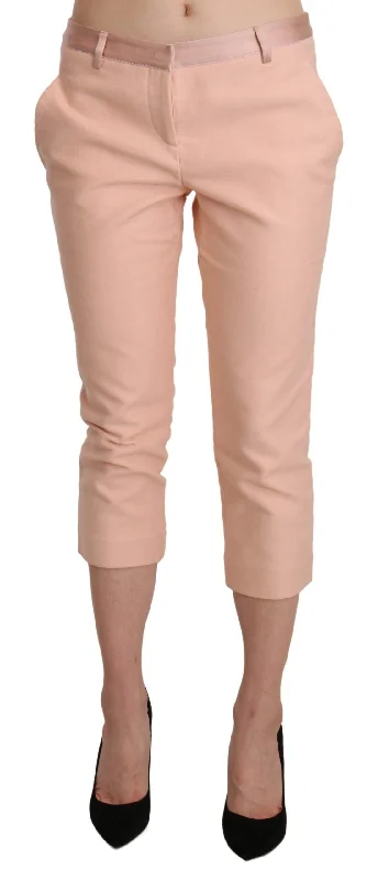 Ermanno Scervino Chic Pink Skinny Capri Pants Comfy High-Waist Jeans