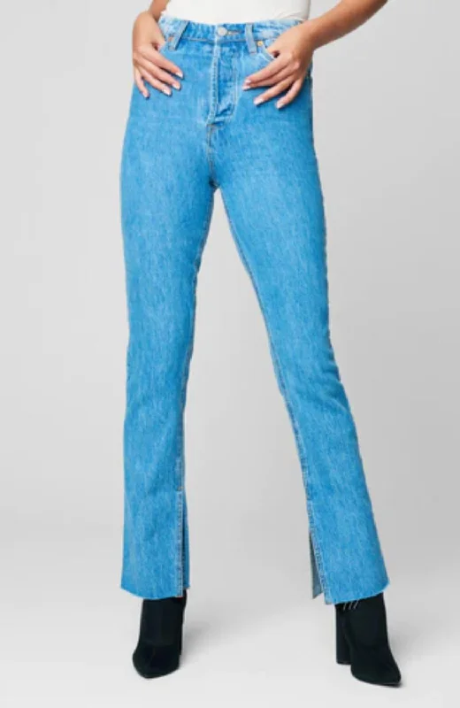 Cooper Straight Pant In Sky Blue Casual Plaid Pants
