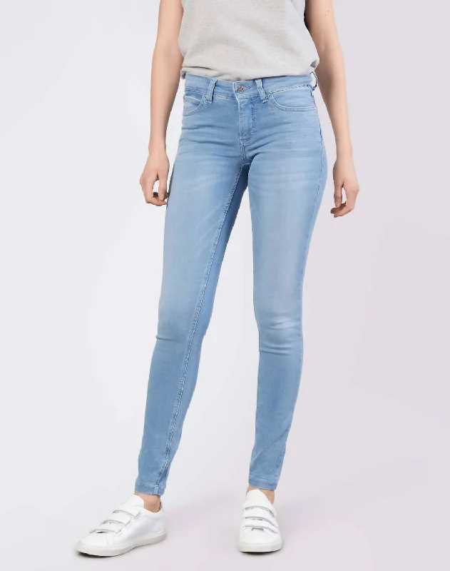 Dream Skinny Jeans In Baby Blue Comfortable Zip-Fly Denim Jeans