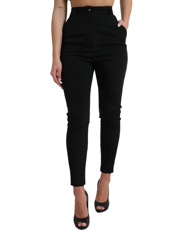 Elegant High Waist Skinny Pants Classic Chino Pants