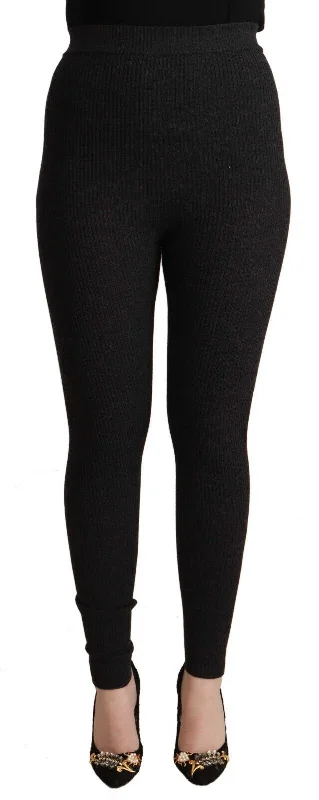 Elegant High-waist Wool Tights Pants Comfortable Denim Pants