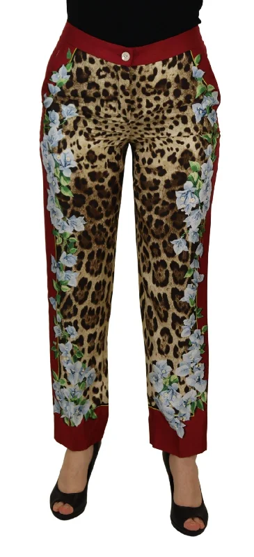 Elegant Multicolor High Waist Silk Pants Comfortable Pleated Pants