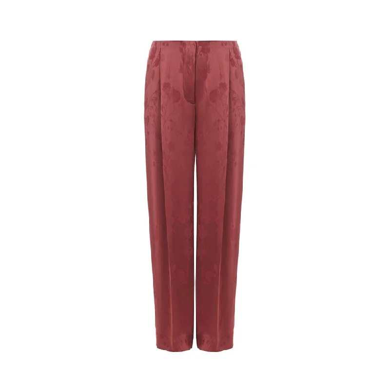 Elegant Red Tailored Pants Comfortable Cargo Pants