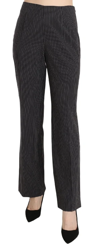 BENCIVENGA Elegant Striped Straight Fit Pants Classic Bootcut Trousers