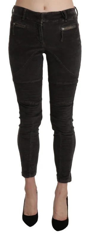 Ermanno Scervino Chic Brown Capri Cropped Pants Soft Sweatpants Style