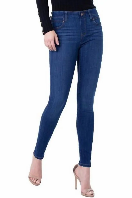 Gia Glider Skinny Jean In Elysian Dark Comfortable Jogger Style Jeans