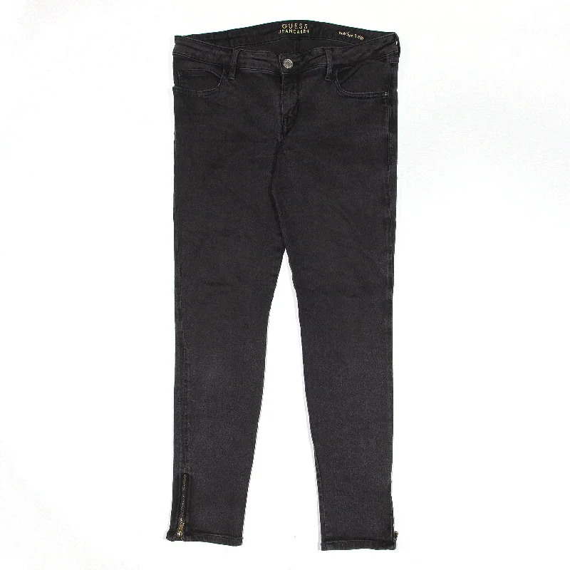 GUESS Marilyn Jeans Black Denim Slim Skinny Womens W31 L27 Stylish High-Rise Mom Jeans