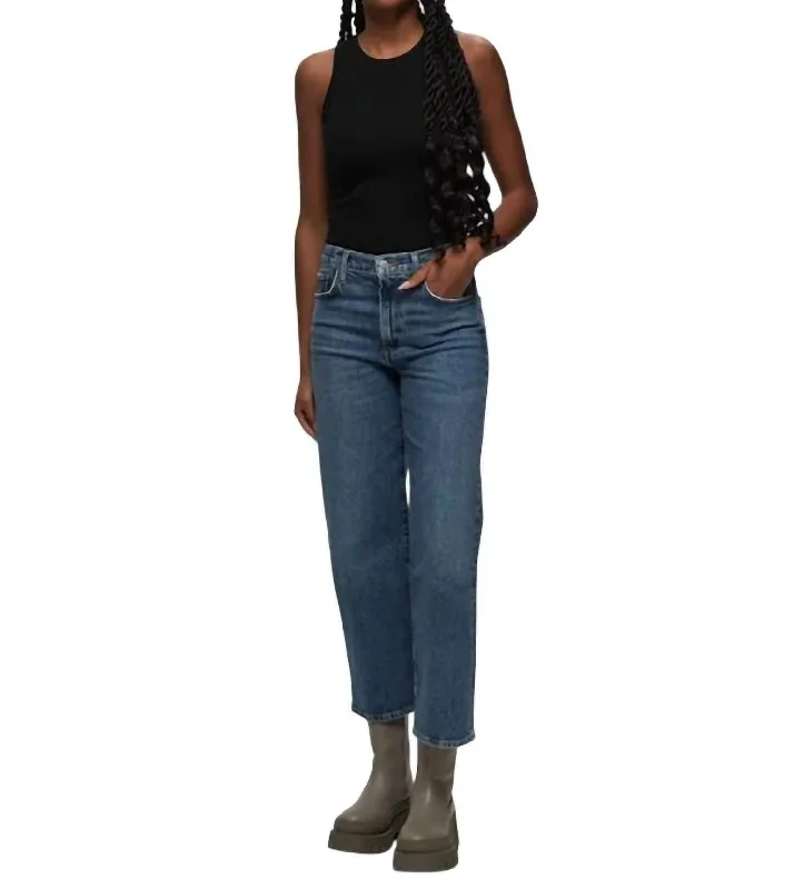 Harper Crop Jeans In Moor Trendy Vintage Denim Jeans