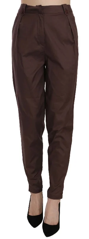 Just Cavalli High Waist Tapered Chic Formal Pants Cozy Fitted Pants