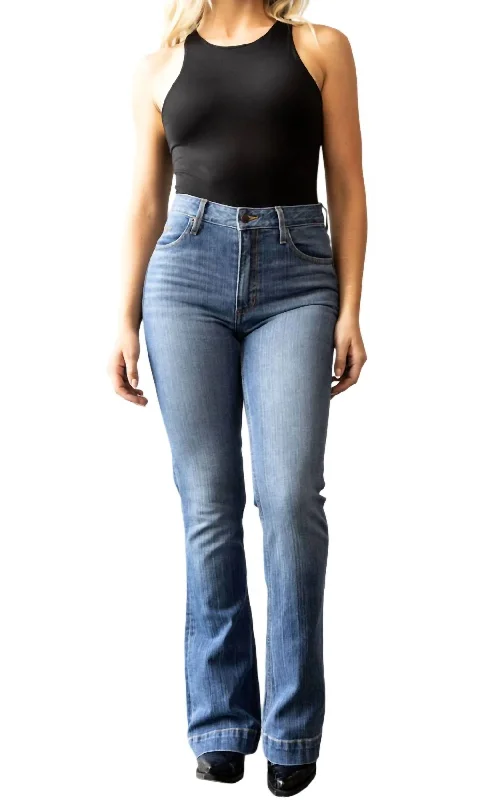 Jennifer Jeans In Mid Wash Stylish Slim Fit Denim