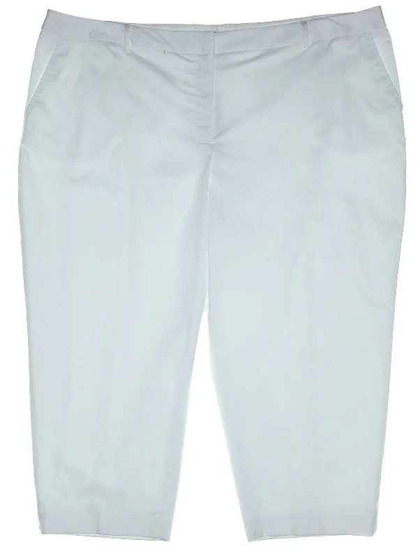 Jones New York White Runway Slim Cropped Casual Pants Trendy Palazzo Pants