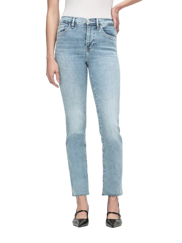 Le High Straight Leg Jeans In Colorado Comfortable Folded Hem Jeans