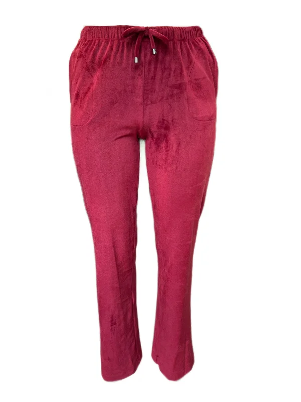 Marina Rinaldi Women's Red Ognuno Straight Leg Pants Size S NWT Classic Pleated Pants Marina Rinaldi Women's Red Ognuno Straight Leg Pants Size S NWT Classic Pleated Pants