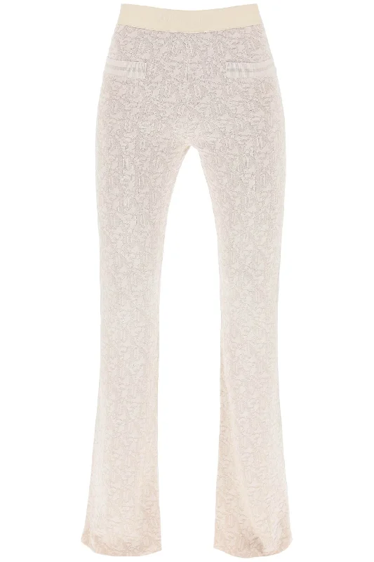 Monogram Pants In Lurex Knit Classic Straight-Leg Pants